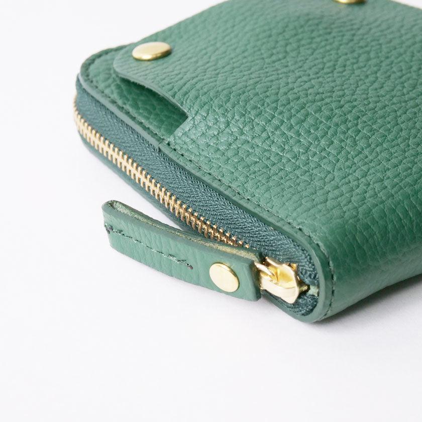 【本革キーケース】SMART MOVE! -type1 | アナログキーポケットタイプ- Calm Green (翠緑の古寺) | 革加工 | RAKUKEI - Image 6