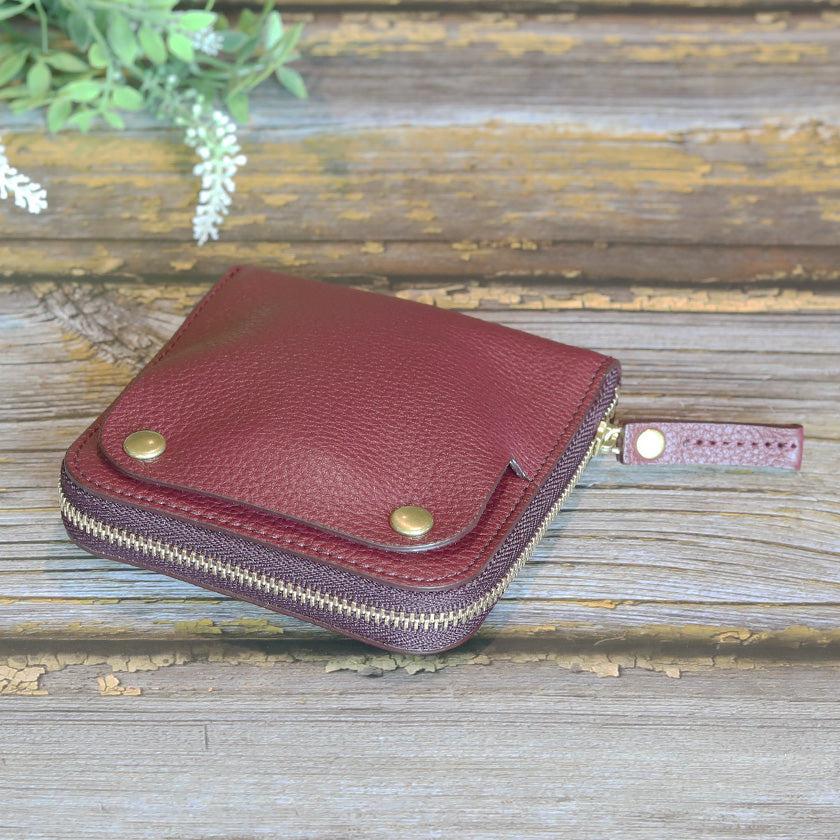【本革キーケース】SMART MOVE! -type1 | アナログキーポケットタイプ- Burgundy Red (蘇芳の水鏡) | 革加工 | RAKUKEI - Image 5