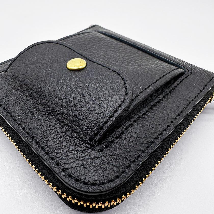 【本革キーケース】SMART MOVE! -type2 | コインポケットタイプ- Alley Black (路地入ル) | 革加工 | RAKUKEI - Image 2