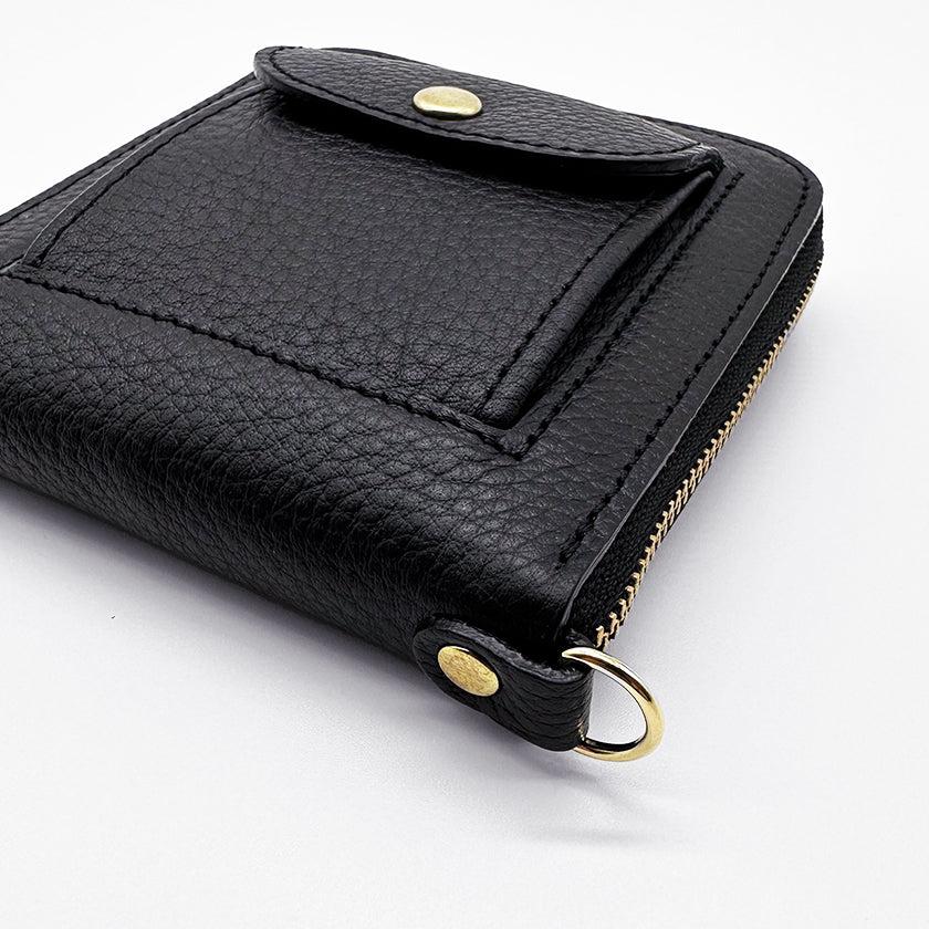 【本革キーケース】SMART MOVE! -type2 | コインポケットタイプ- Alley Black (路地入ル) | 革加工 | RAKUKEI - Image 5