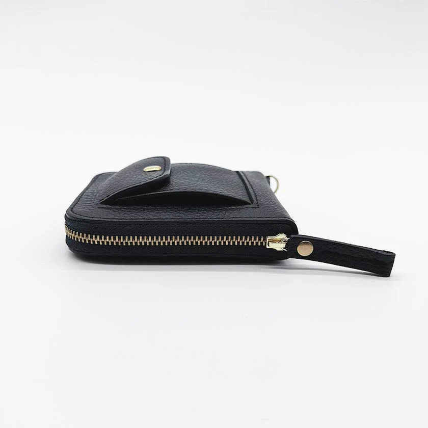 【本革キーケース】SMART MOVE! -type2 | コインポケットタイプ- Alley Black (路地入ル) | 革加工 | RAKUKEI - Image 6