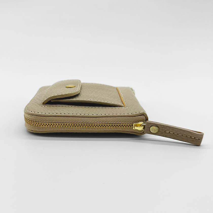 【本革キーケース】SMART MOVE! -type2 | コインポケットタイプ- Mica Beige (雲母の京唐紙) | 革加工 | RAKUKEI - Image 6