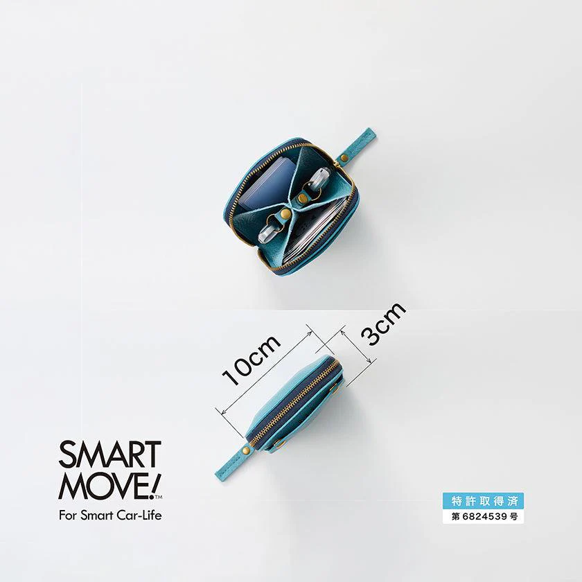 【本革キーケース】SMART MOVE! -type2 | コインポケットタイプ- Twilight Blue (薄暮の慕ふ) | 革加工 | RAKUKEI - Image 13