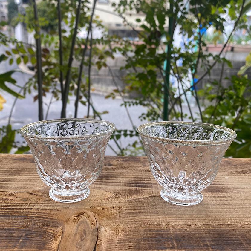 【吹きガラス】SUN GLASS STUDIO KYOTO 煌 酒器3ヶセット（酒差し1個&ぐい呑み2個） - Image 4