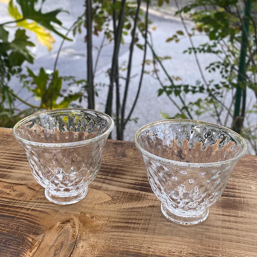 【吹きガラス】SUN GLASS STUDIO KYOTO 煌 酒器3ヶセット（酒差し1個&ぐい呑み2個） - Image 5