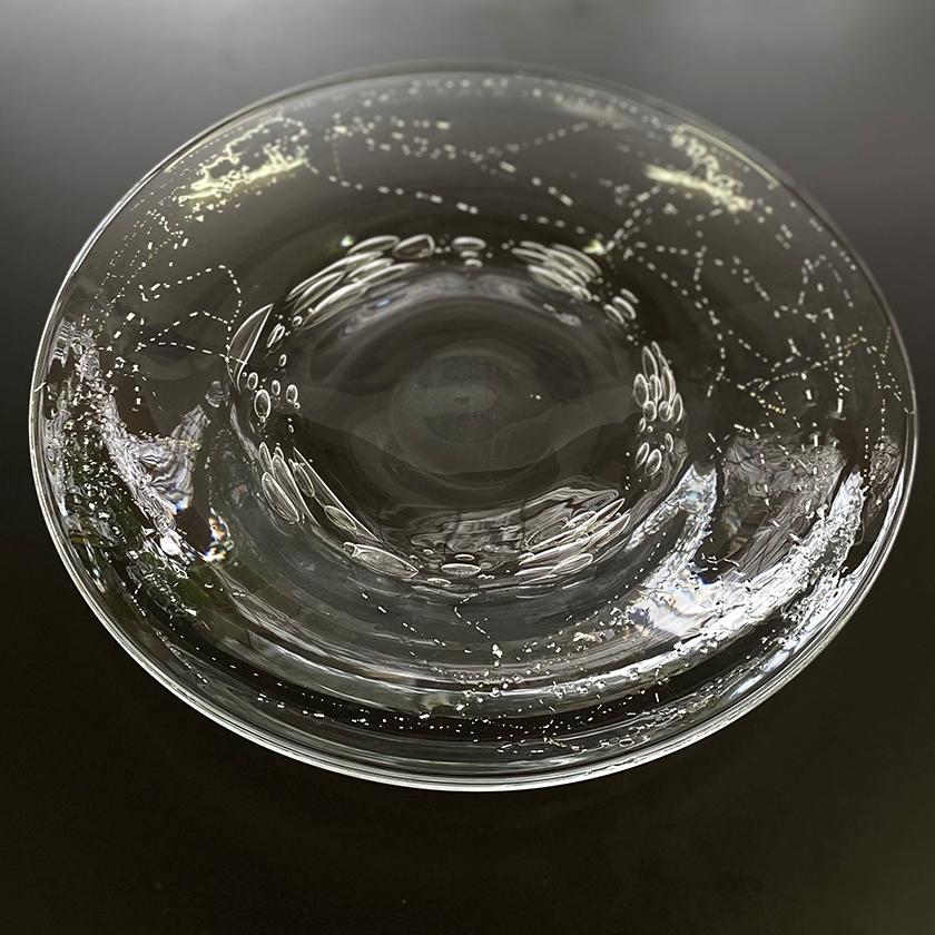 【吹きガラス】SUN GLASS STUDIO KYOTO 金銀舞 大皿 - Image 3