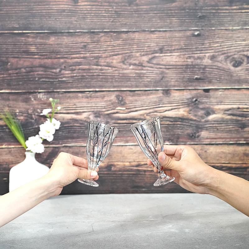 【吹きガラス】SUN GLASS STUDIO KYOTO 玄 酒器セット (酒差し, 盃1個) - Image 3