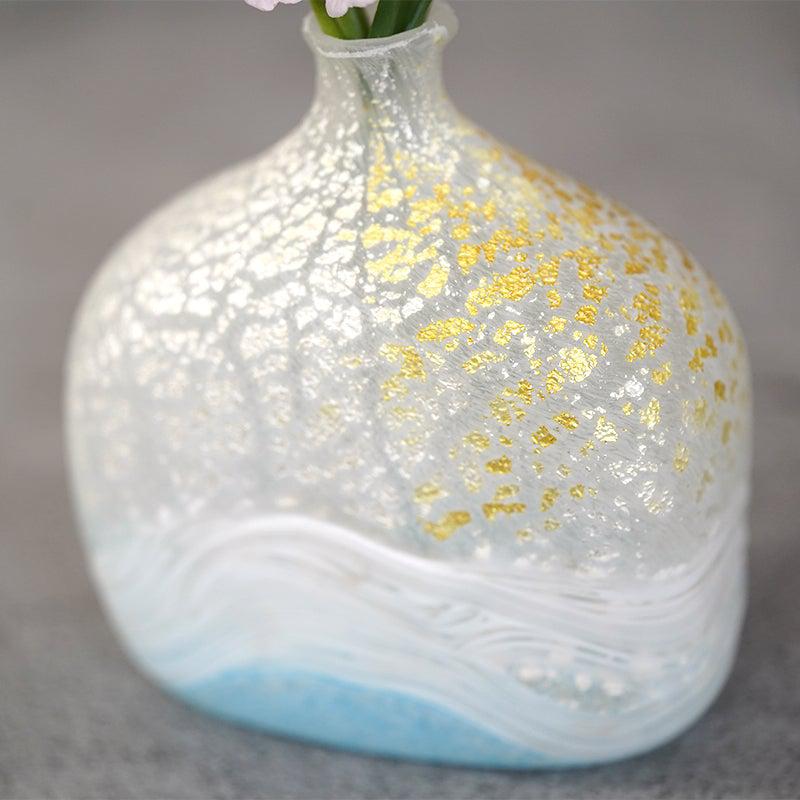 【吹きガラス】SUN GLASS STUDIO KYOTO 薫風 花器 ブルー - Image 6
