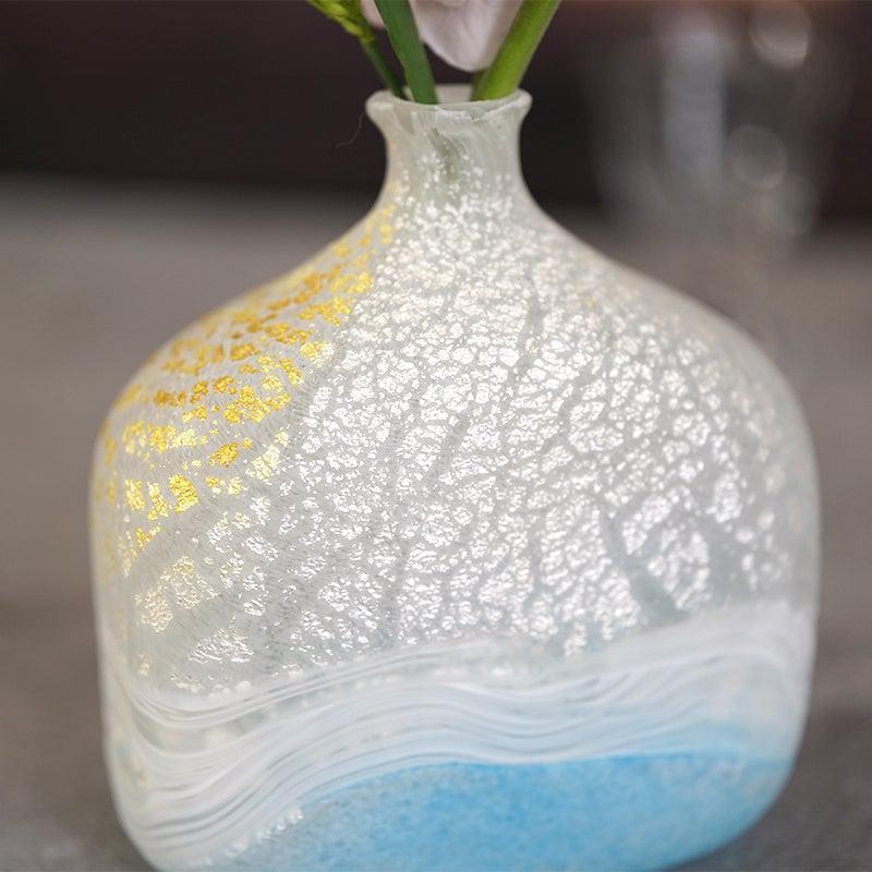 【吹きガラス】SUN GLASS STUDIO KYOTO 薫風 花器 ブルー - Image 7
