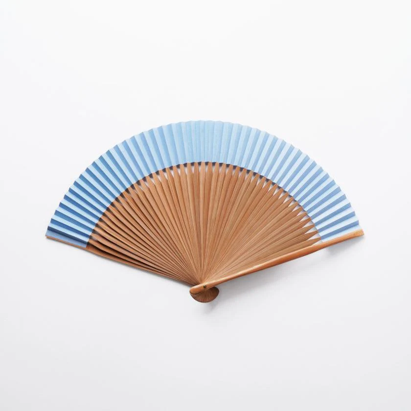 【扇子】箔彩 ブルー 短地 6.5寸 | 京扇子 | 米原康人 - Image 9