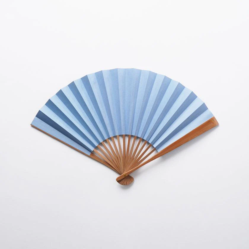 【扇子】箔彩 ブルー  6.5寸 | 京扇子 | 米原康人 - Image 9