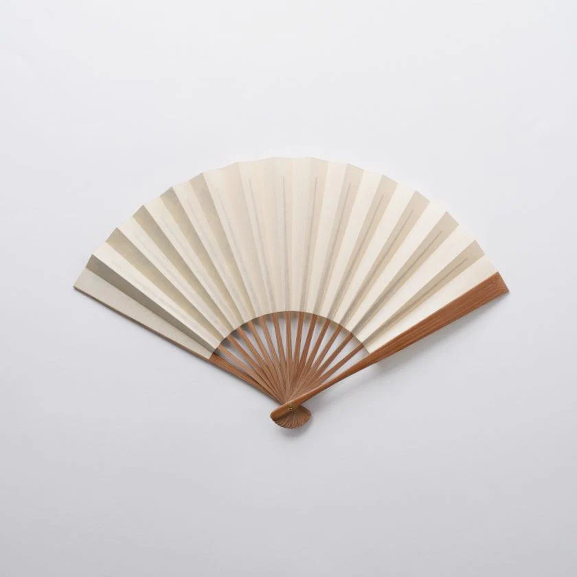 【扇子】箔彩 ベージュ  6.5寸 | 京扇子 | 米原康人 - Image 9