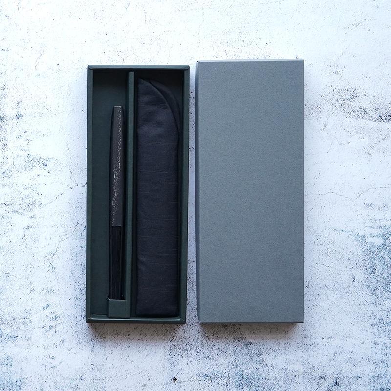 【扇子袋】木綿 黒 7.5寸 | 京扇子 | 米原康人・専用 - Image 4