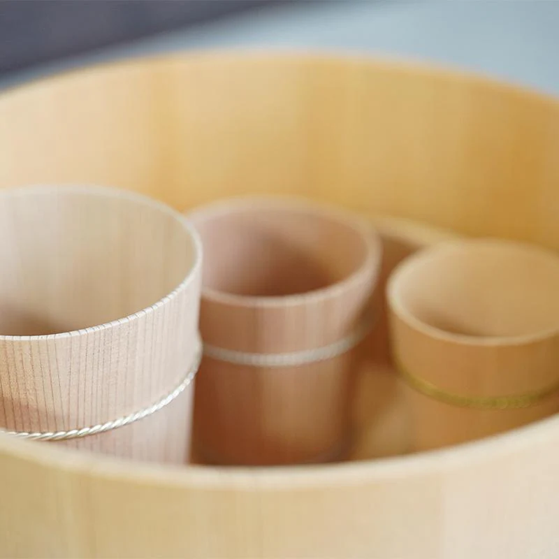 【京指物】桶屋 近藤 桶皿 六寸 /椹 (サワラ) - Image 4
