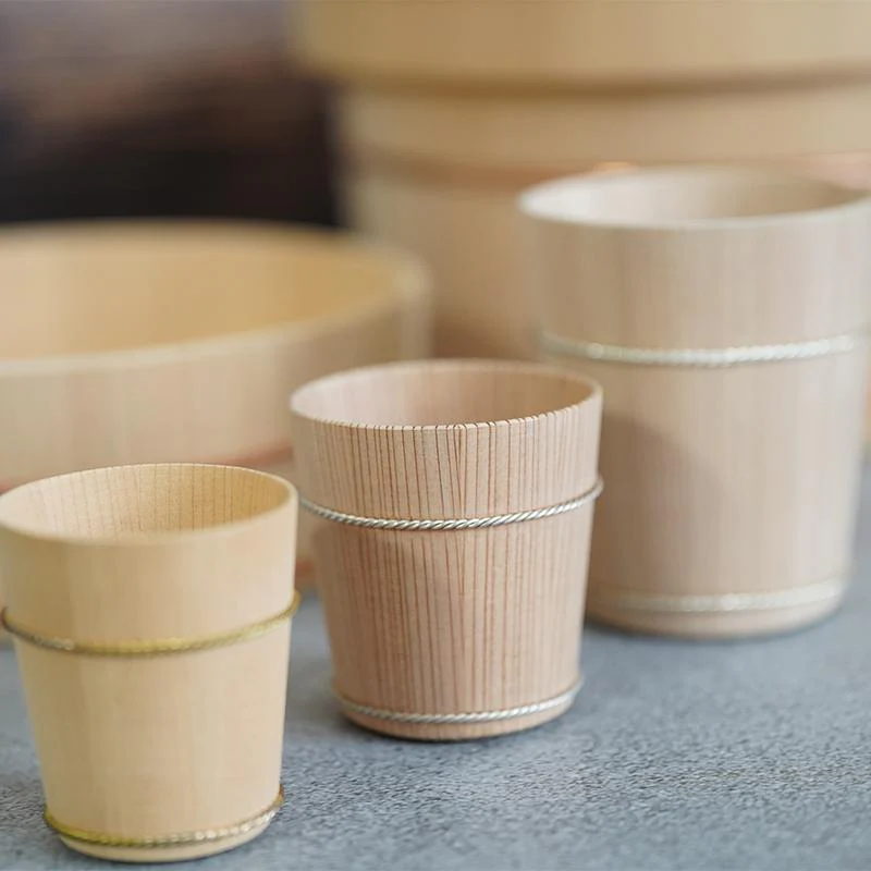 【京指物】桶屋 近藤 ぐい呑 一寸七分 縦型 /吉野杉 - Image 3