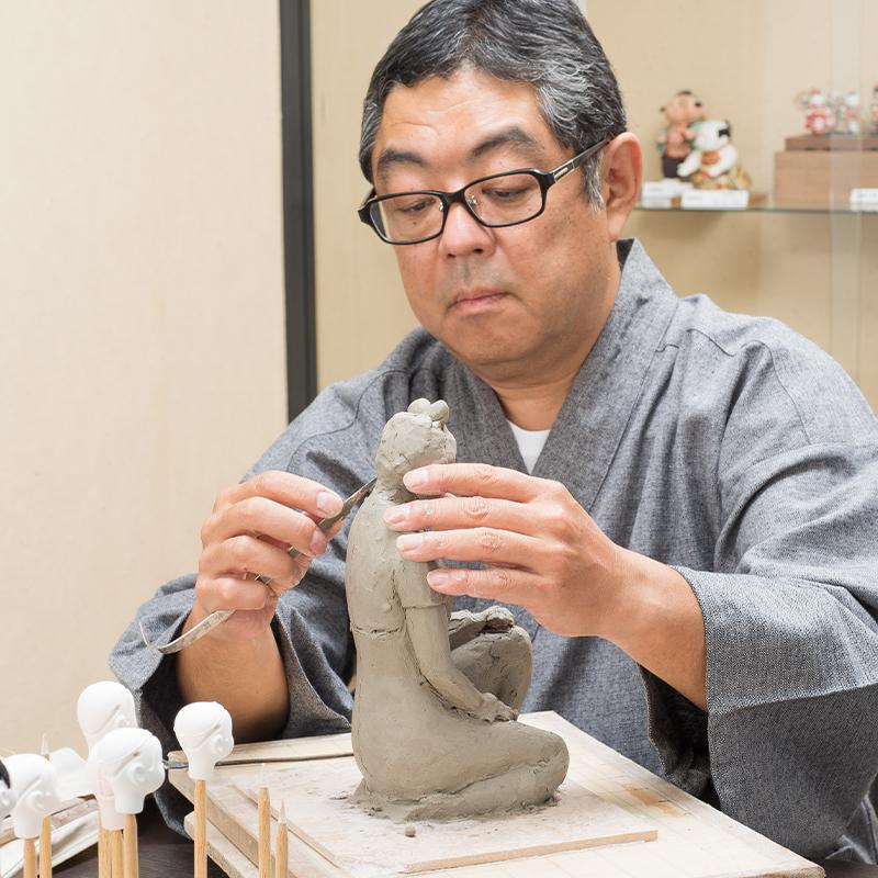 【木目込み人形】真多呂人形 丑天神 制作キット - Image 2