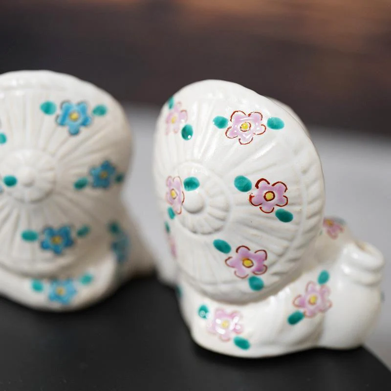 【置物】九谷焼コラボ Tanutanu 花セット | 信楽焼 - Image 3