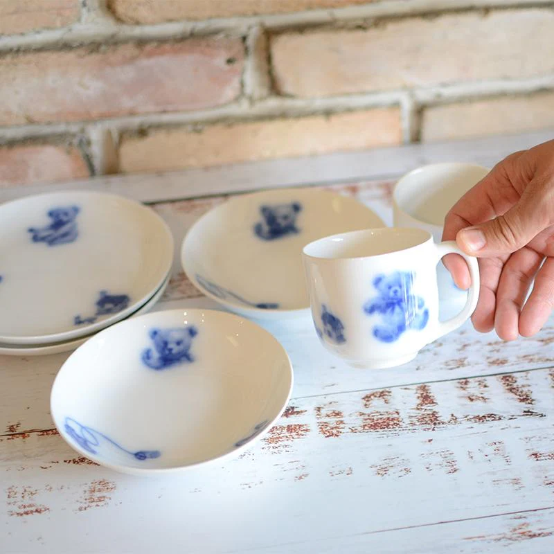 【磁器】大倉陶園 マイリトルベア6点セット（プレート、マグカップ、フルーツ皿各2点） - Image 3