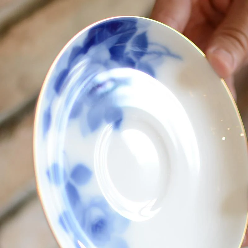 【磁器】大倉陶園 ブルーローズ カフェスペシャル（モーニングカップ＆ソーサー、デザート皿） - Image 4