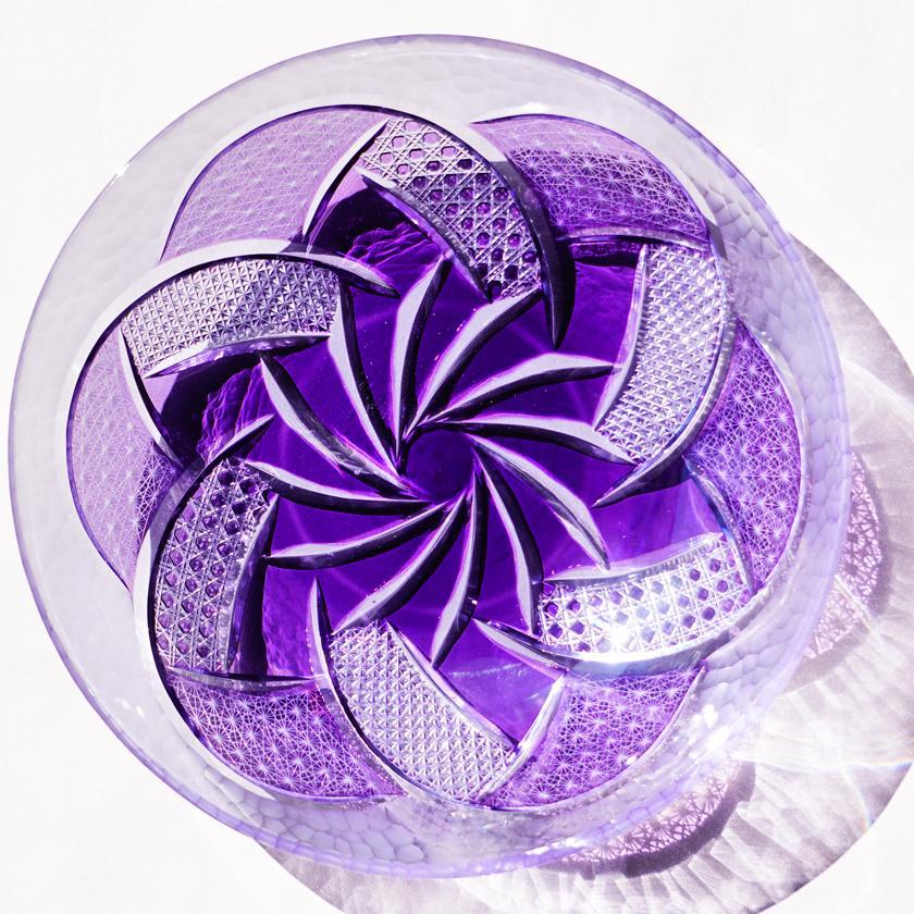 【お皿】中皿 金紫 風凛 -fu rin-｜切子 - Image 8