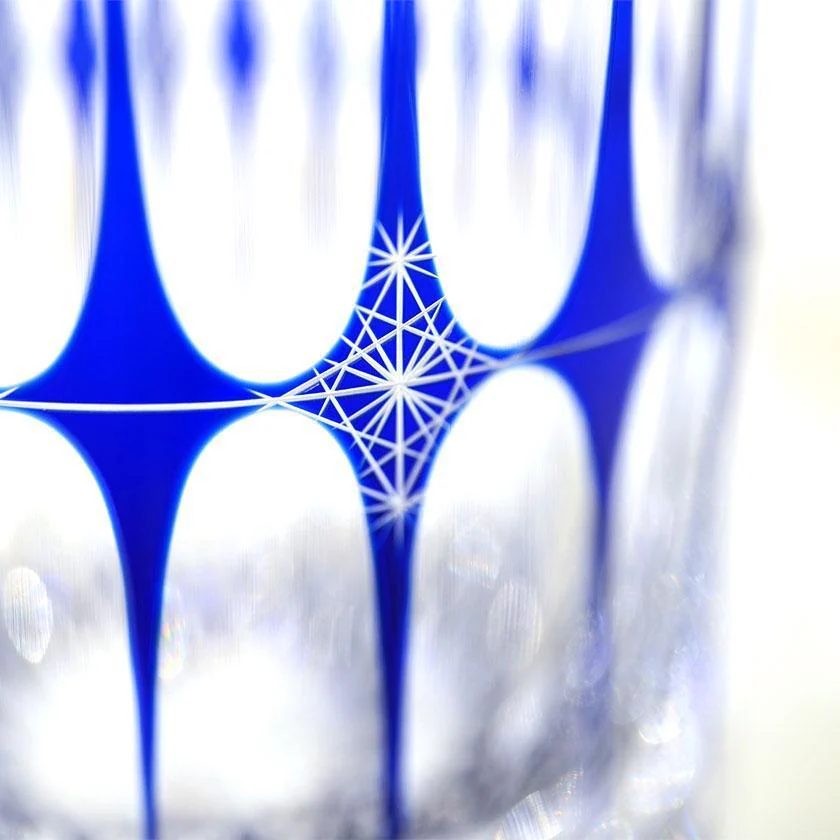 【ロックグラス】凛然 ‐rin zen- (青)｜切子 - Image 5