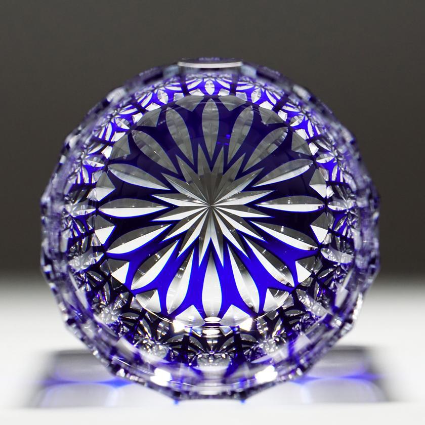 【ロックグラス】凛然 ‐rin zen- (青)｜切子 - Image 8