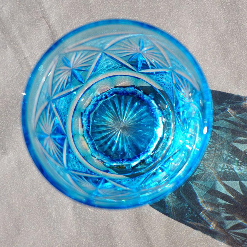 【グラス】冷酒グラス 銀湾の花-ginwan no hana- 空色 | 切子 - Image 3