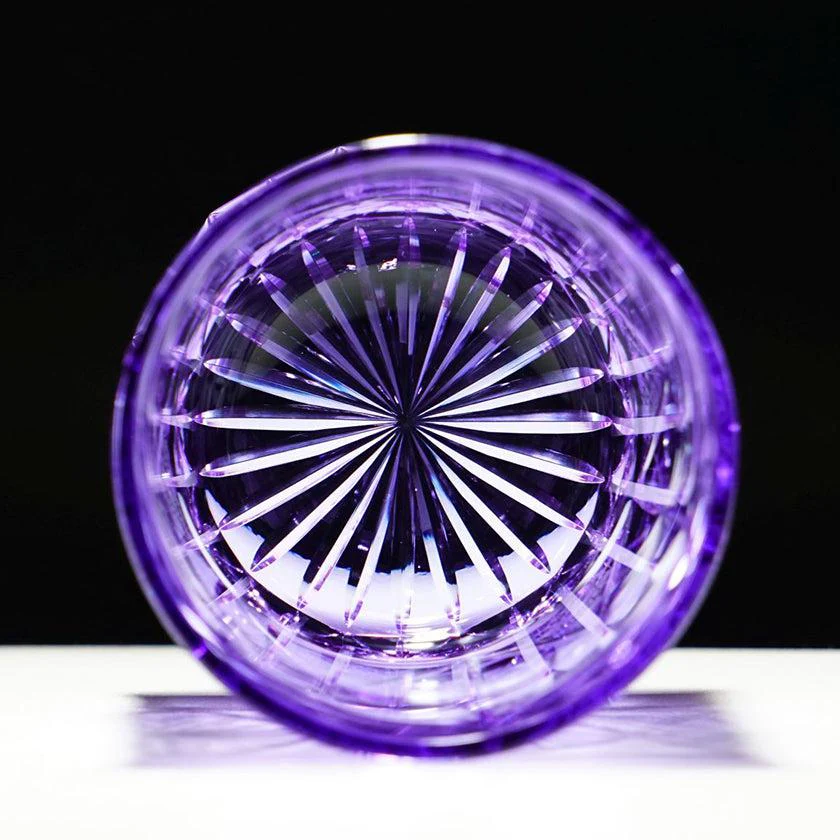 【ロックグラス】銀湾の花-ginwan no hana- 金紫 | 切子 - Image 3