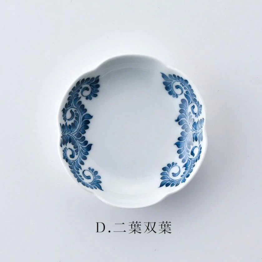 【お皿6枚セット】輪花小皿 (6柄) 葉唐草 | 三川内焼 | 平戸松山窯 - Image 7