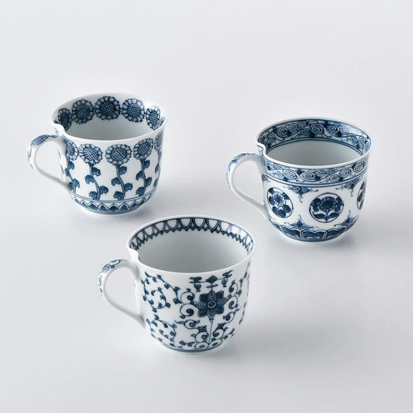 【マグカップ】一方押し 丸紋花絵 | 三川内焼 | 平戸松山窯 - Image 6