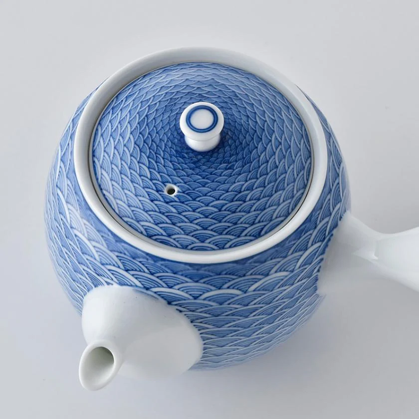 【茶器セット】急須&そり仙茶 (2ヶ) 平戸青海波 | 三川内焼 | 平戸松山窯 - Image 10