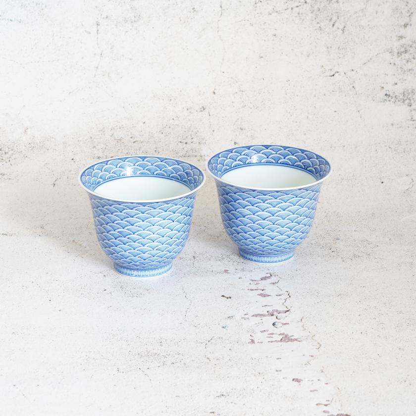 【茶器セット】急須&そり仙茶 (2ヶ) 平戸青海波 | 三川内焼 | 平戸松山窯 - Image 11