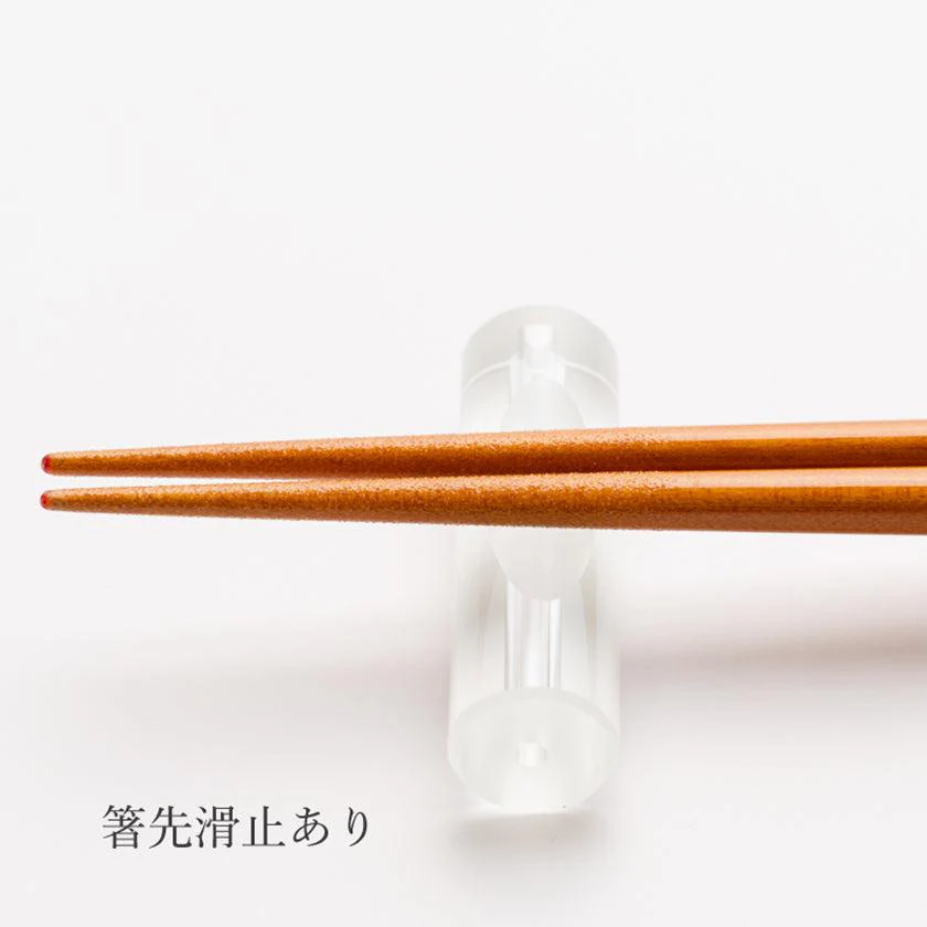 【夫婦箸】 ペア 月灯り・紅月 箸置付 (22.5cm) |筆描き - Image 9