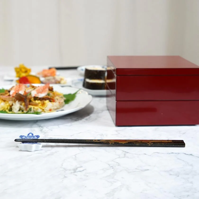 【輪島塗箸】橋本幸作漆器店 本堅地輪島塗箸 翔天 龍 (1膳, 名入れ可) - Image 3