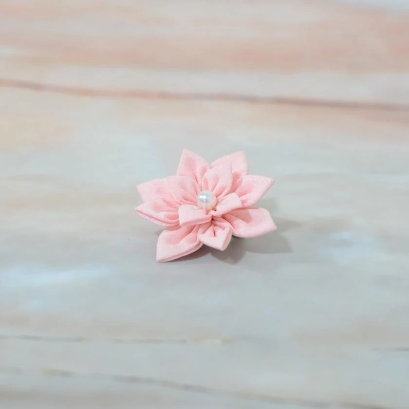 【アクセサリー】桜 (バレッタ、三角ブローチ、四角ブローチ、丸ブローチ 4点セット ) | つまみ細工 - Image 11