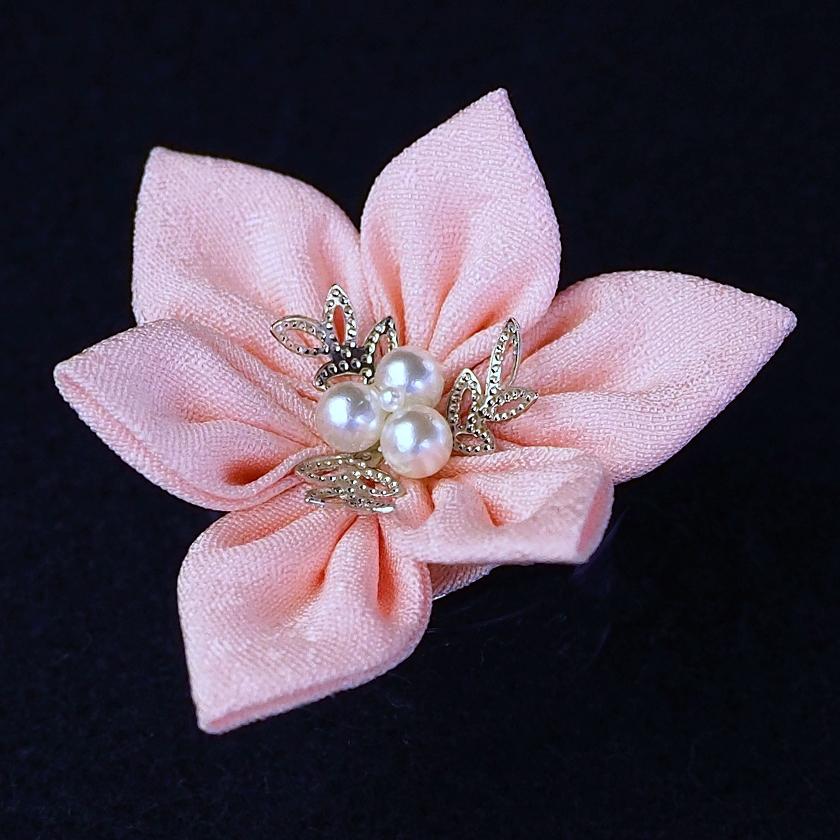 【アクセサリー】桜 (バレッタ、三角ブローチ、四角ブローチ、丸ブローチ 4点セット ) | つまみ細工 - Image 8