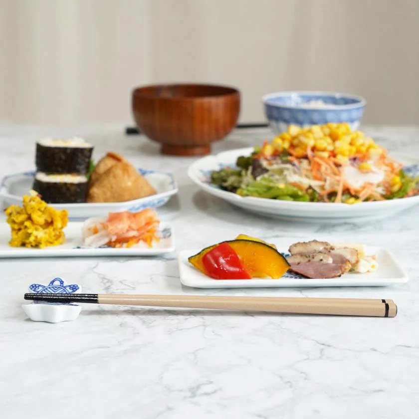 【漆 十八膳塗】十八膳 箸 こま 黒 (1膳) - Image 2