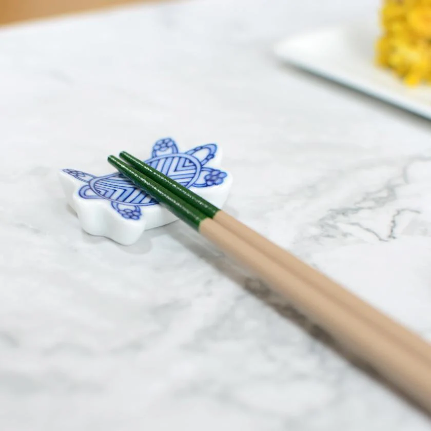 【漆 十八膳塗】十八膳 箸 こま 緑 (1膳) - Image 4