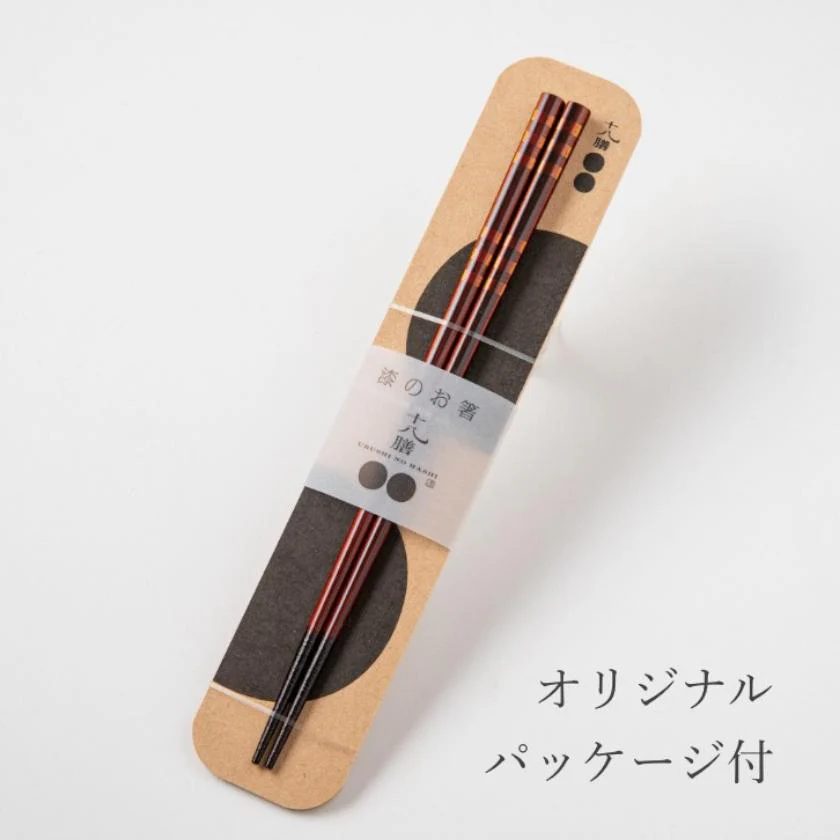 【漆 溜塗】十八膳 箸 だん 六段金 (1膳) - Image 8