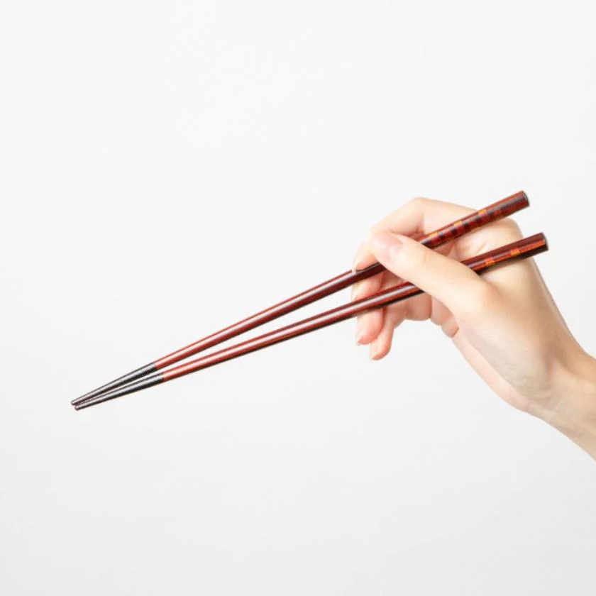 【漆 溜塗】十八膳 箸 だん 段々金 (1膳) - Image 2
