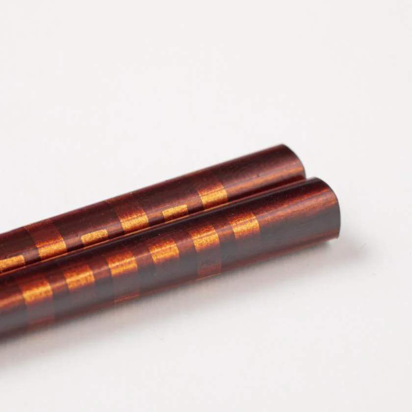 【漆 溜塗】十八膳 箸 だん 段々金 (1膳) - Image 4