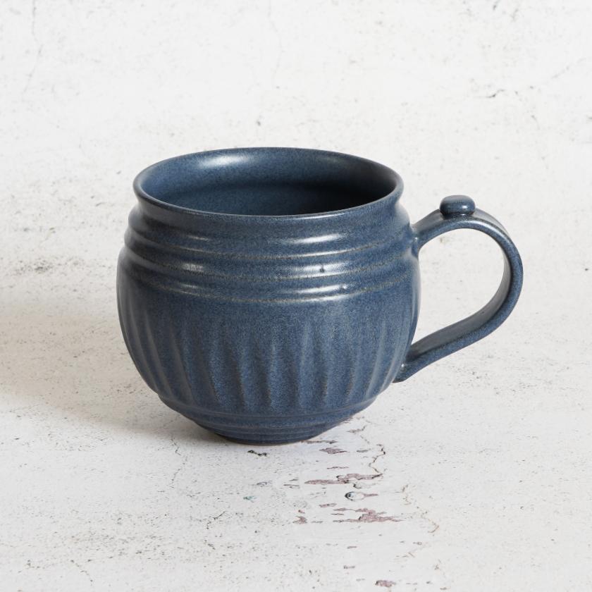 【マグカップ】2点セット (ターコイズブルー、藍マット) | 大谷焼 | OTANIYAKI tamura 1784 - Image 8