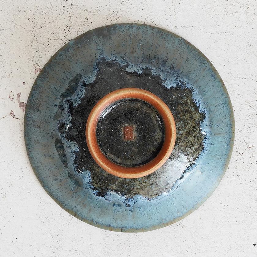 【大谷焼】梅里窯 昭和茶碗 瑠璃唐津 - Image 9