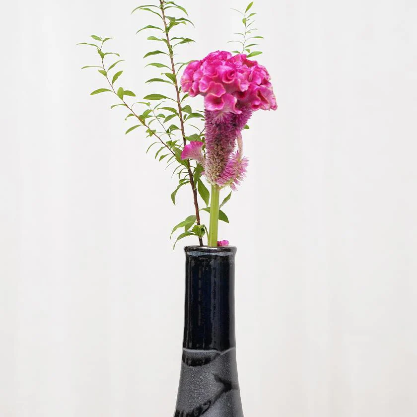 【大谷焼】森陶器 花瓶 藍かけ分け A (1点物) - Image 6