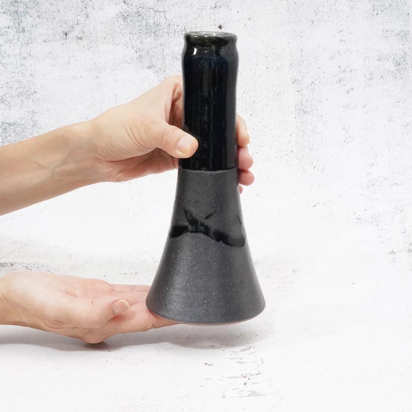 【大谷焼】森陶器 花瓶 藍かけ分け B (1点物) - Image 4