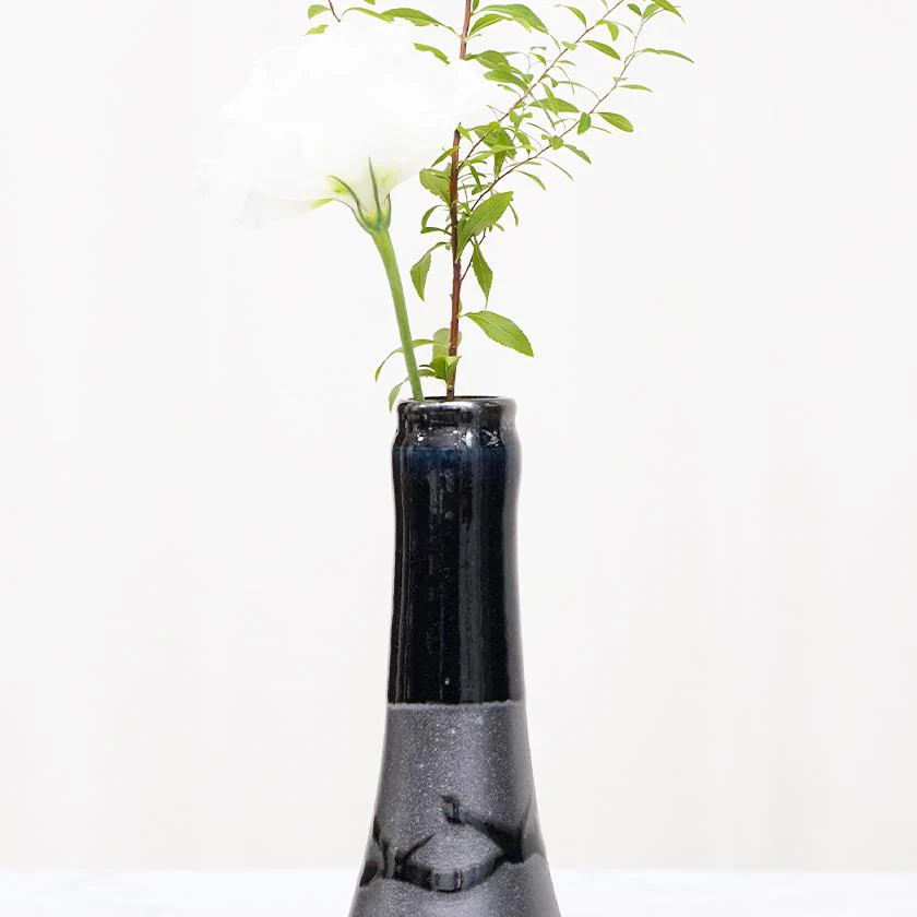 【大谷焼】森陶器 花瓶 藍かけ分け B (1点物) - Image 6