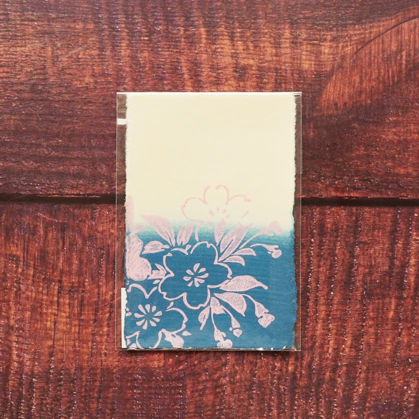 【はがき】桜 桜色 藍地 (3枚)｜唐紙 - Image 6