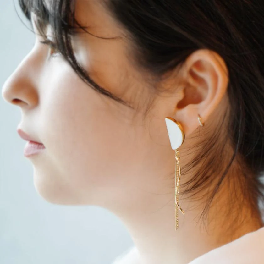 【ピアス】半月 | 有田焼 | 6.kiln - Image 3