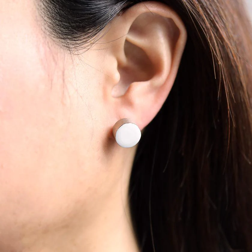 【ピアス】白磁シルバー | 有田焼 | 6.kiln - Image 3