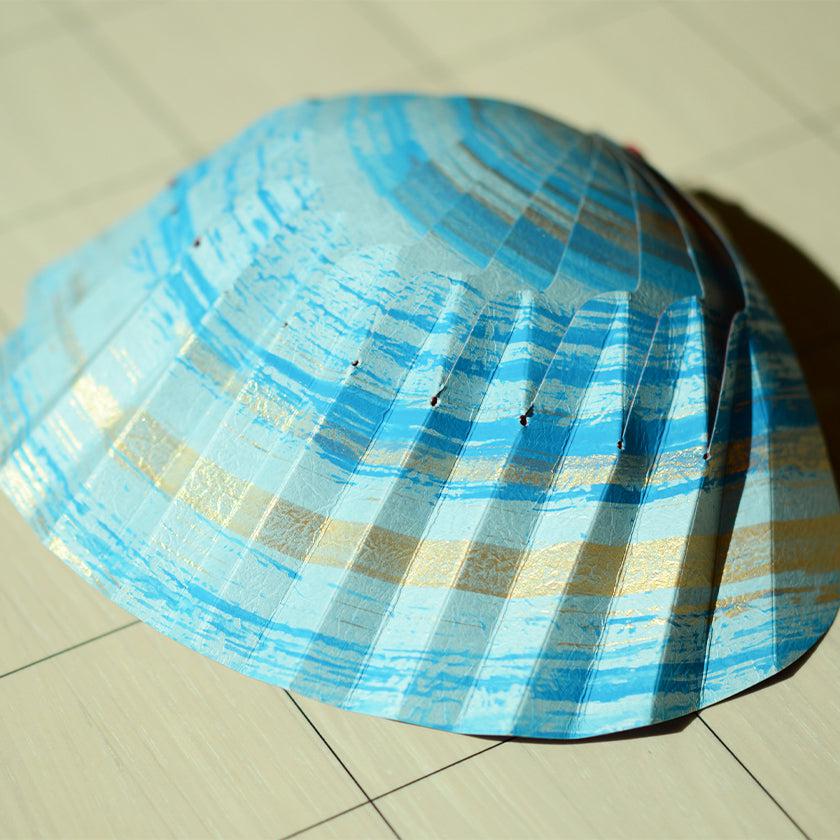【折り紙トレイ】紙の貝殻椀 刷毛青 | 加飾技法 - Image 4